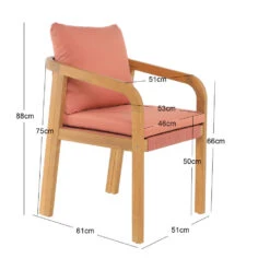 Set Van 2 Stoelen Voor Binnen En Buiten Van Massief Hout Beige Roze 12 Set Van 2 Stoelen Voor Binnen En Buiten Van Massief Hout Beige Roze -Beliani Winkel cab0aa3eca0c43baa8ce06ce456fffad