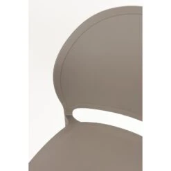 Tuinstoel Kunstof Grijs - Zitdiepte 43cm - 52x45x82cm - Sjoerd - Set Van 4 -Beliani Winkel cb1ed8f58b8b4019adeea80f7a7119fc