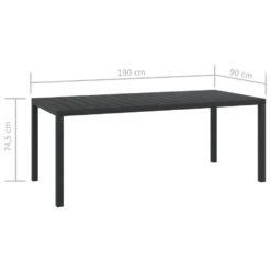 VidaXL Tuintafel 185x90x74 Cm Aluminium En HKC Zwart -Beliani Winkel cb410640f5d14eb6a75eb71aee95acd2