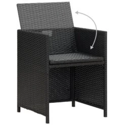 VidaXL - Tuinstoelen - Kussens - Zwart - Poly Rattan - 4 Stuks -Beliani Winkel cc08c53e90924c6989bcec7731bb2af3