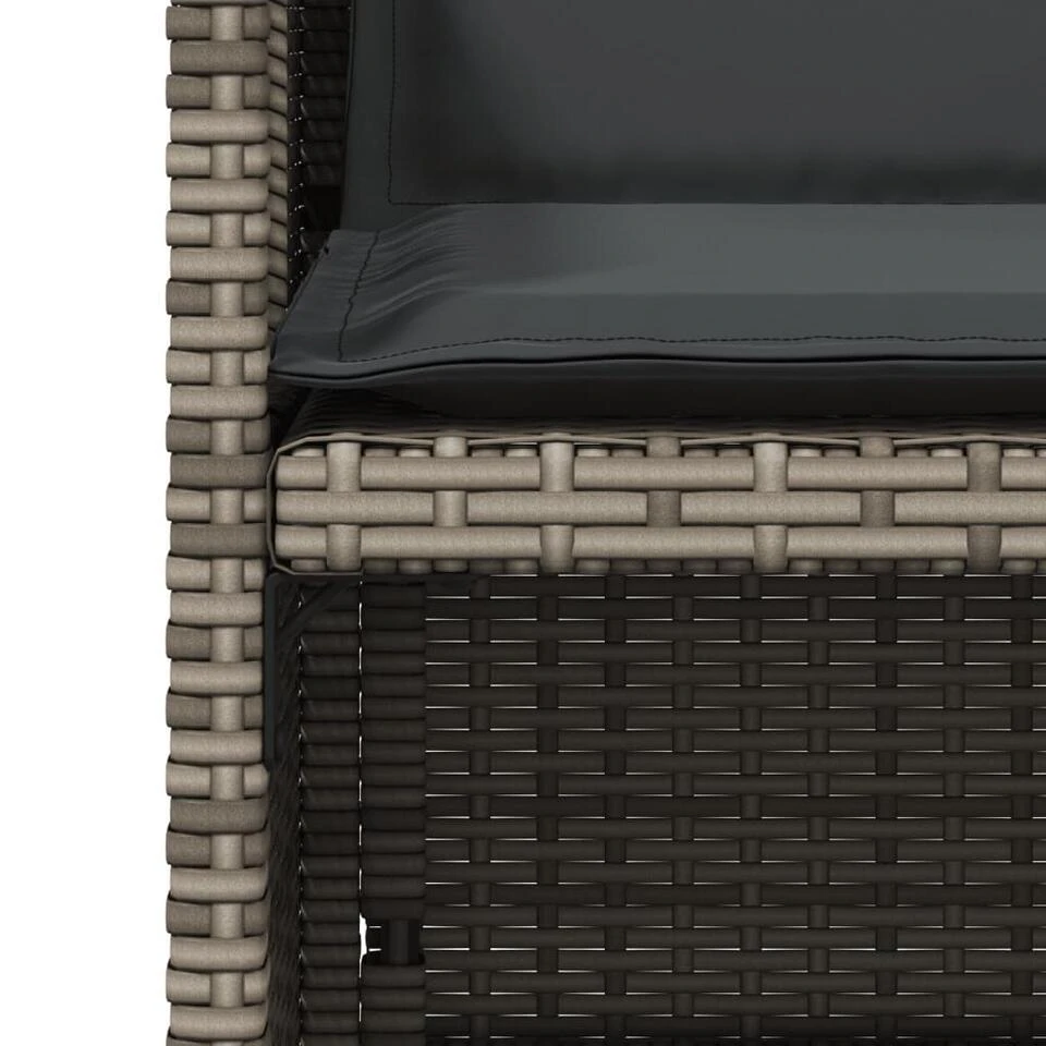 VidaXL - Tuinstoelen Met Kussens - Grijs - Poly Rattan - 4 Stuks 8 VidaXL - Tuinstoelen Met Kussens - Grijs - Poly Rattan - 4 Stuks - Afbeelding 8