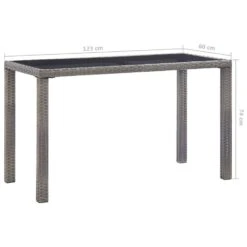 VidaXL Tuintafel 123x60x74 Cm Poly Rattan Antraciet 7 VidaXL Tuintafel 123x60x74 Cm Poly Rattan Antraciet -Beliani Winkel ccd0b1ffd89d48aea677ec75e1b716b3
