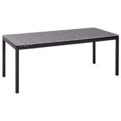 TOFANE - Eettafel Uitschuifbaar - Grijs - 198/248 X 90 - Aluminium -Beliani Winkel cd864bed4cbc47b1b6c26c188d1d4bff