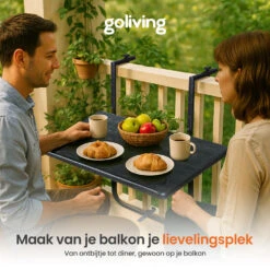 Goliving Balkontafel - Inklapbaar - Hangend - 60 X 40 Cm - Hoogteverstelbaar 13 Goliving Balkontafel - Inklapbaar - Hangend - 60 X 40 Cm - Hoogteverstelbaar -Beliani Winkel ce233b44f656465d85c298a5cc9920e9