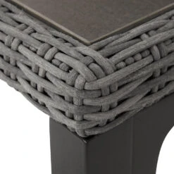 Tectake Wicker Bartafel Kutina 96x65x100cm, Grijs -Beliani Winkel cfa2157c0fc443e291d73a68d9a7b15f