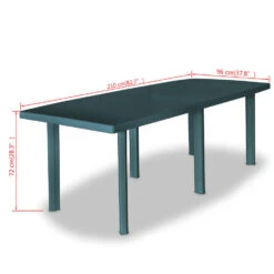 VidaXL Tuintafel 210x96x72 Cm Kunststof Groen -Beliani Winkel cfb76113f52f4e96b1bebb6e4944246c