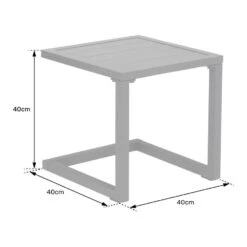 Happy Garden Bijzettafel BARBADOS - Wit - Aluminium -Beliani Winkel cfd2eed175c24e9a9781808d768c7ec5 2