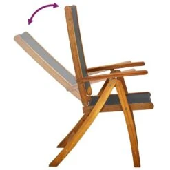 VidaXL - Tuinstoelen Inklapbaar - Bruin - Acacia En Textileen - 6 Stuks -Beliani Winkel d035a5d0442a4a4c80f00ed6f37e8057