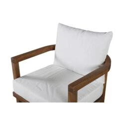 Svea - Abdul Loungestoel - Acaciahout - Naturel/wit -Beliani Winkel d08aafb4b60d4f1bac97987c16488897