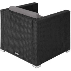 Tectake Wicker Fauteuil Lignano, Zwart -Beliani Winkel d10a0ed6f77247f98d15a2badad2e764