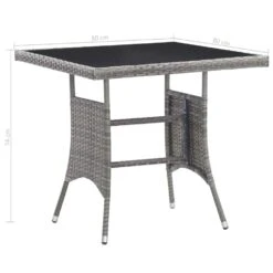 VidaXL - Tuintafel - Grijs - Poly Rattan - 80 X 80 X 74 Cm 11 VidaXL - Tuintafel - Grijs - Poly Rattan - 80 X 80 X 74 Cm -Beliani Winkel d1d2e3dfb045430f9269899b213bf44d