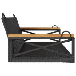 VidaXL - Schommelbank - Zwart - Poly Rattan - 62 X 109 X 40 Cm -Beliani Winkel d221ae2363d340168dcdd6279af6bf10