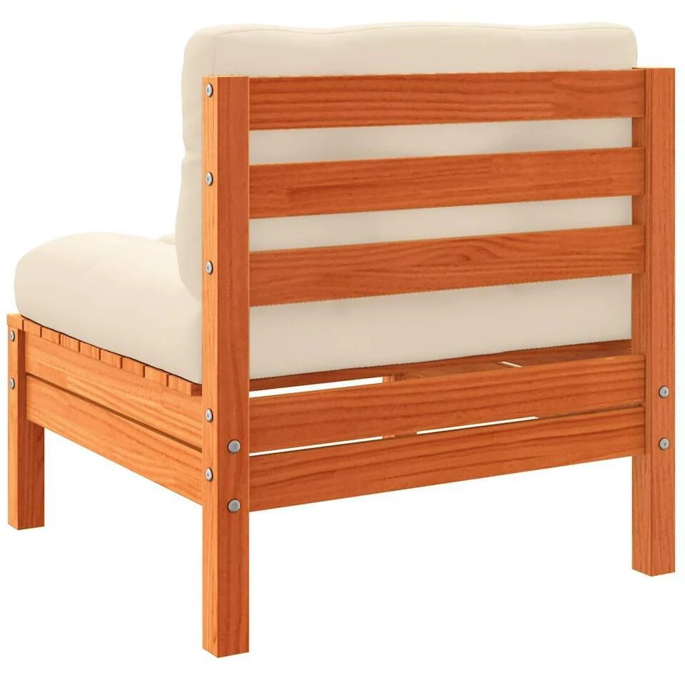 VidaXL - Tuinbank Zonder Armleuning - Bruin - Hout - 2 Stuks - Met Kussens 9 VidaXL - Tuinbank Zonder Armleuning - Bruin - Hout - 2 Stuks - Met Kussens - Afbeelding 9