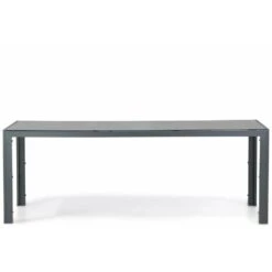 Dining Tuintafel Rechthoekig 210 X 85 Cm Aluminium Grijs Venustas -Beliani Winkel d290857610e349469d0a7459ede25b49