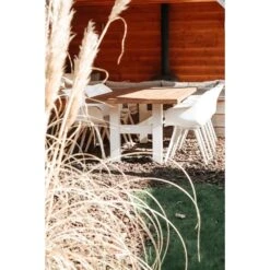Hartman Heron Dining Tuintafel 240x100 Cm. - Wit/Teak -Beliani Winkel d2f71ba2a54a4a2bb4be044c74d4963d