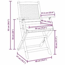 VidaXL - Buiten Zitplaatsen - Grijs - Massief Acaciahout - 49 X 57,5 X 92cm -Beliani Winkel d31414092a15413b8345eda459d3c585