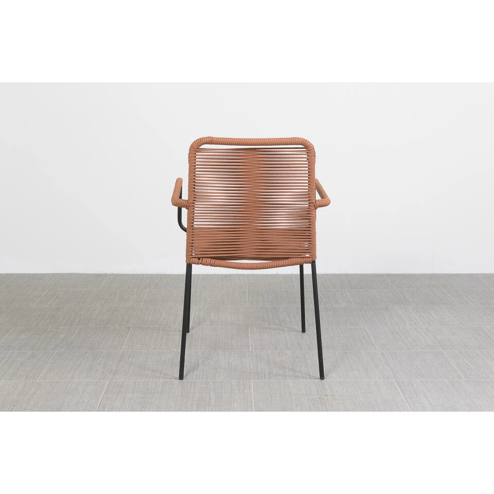 VDG Denver Rope Stapelbare Tuinstoel Terracotta 6 VDG Denver Rope Stapelbare Tuinstoel Terracotta - Afbeelding 6