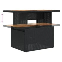 VidaXL - Tuintafel - Zwart - Poly Rattan En Acaciahout - 100x55x73 Cm -Beliani Winkel d4ed9c37241344f4a486fefbe89d2938
