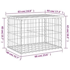 VidaXL - Tuinbank Schanskorfontwerp - Massief Douglashout - 63x44x42 Cm -Beliani Winkel d4f4d71bf47440e8898fabcf35a19959