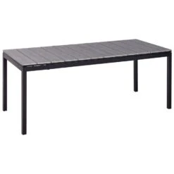 TOFANE - Eettafel Uitschuifbaar - Grijs - 198/248 X 90 - Aluminium -Beliani Winkel d500ecb469b64d38b194489609ab09a0