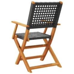 VidaXL - Tuinstoelen - Zwart - Acaciahout En Poly Rattan - 2 Stuks -Beliani Winkel d5d75bfaa6f74b648e16fbc8fa344177