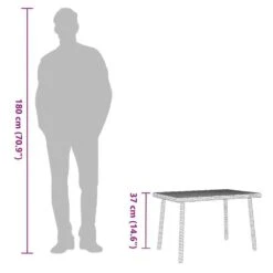 VidaXL - Tuin Salontafel - Bruin - Poly Rattan - 60 X 40 X 37 Cm -Beliani Winkel d5e2ae92c3984523bfda2991f74dc75a