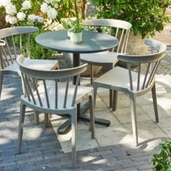 WOOOD Bliss Tuinstoel Met Spijlen Kunststof Taupe - Set Van 2 -Beliani Winkel d5e324b561e84987a72d3bcdb1292a49