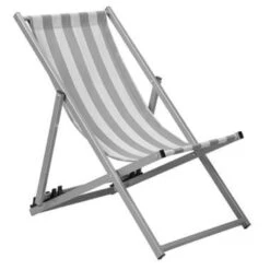 Beliani Tuinligstoel LOCRI - Grijs Polyester, Aluminium -Beliani Winkel d605a719267e4a10899f8984c08cca06