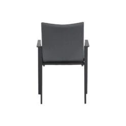 Tuinstoel Stapelbaar Aluminium/textileen Grijs-antraciet Lifestyle Garden -Beliani Winkel d6669aad64164dafb38adff79347f8f9