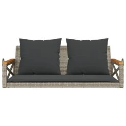 VidaXL - Schommelbank - Grijs - Poly Rattan - 62 X 109 X 40 Cm -Beliani Winkel d68c135be452460a961766bdaf51b298
