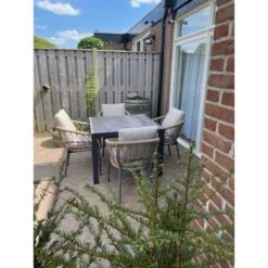 VDG Set Van 4 - Julia Dining Tuinstoel - Antraciet 25 VDG Set Van 4 - Julia Dining Tuinstoel - Antraciet -Beliani Winkel d6c6e3daf79f4278b77c12d645e19de1