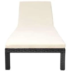 VidaXL Ligbed Met Kussen Poly Rattan Zwart -Beliani Winkel d729cda71fae4abcb2820485d6e74610