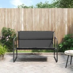 VidaXL - 2-zits Tuinbank Met Kussen Antracietkleurig - - Staal - 110x70x74 Cm -Beliani Winkel d79f64b5fa6e4d2db5ae8b5f9055a2ca