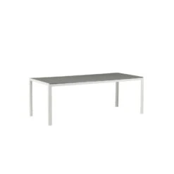Fjôrd Tuintafel Wit Grijs - 150x90x75cm - Break -Beliani Winkel d7acdfa4e2bc456883e72cf55f499aeb