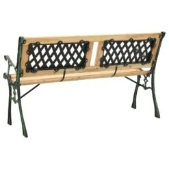 VidaXL Tuinbank 122 Cm Gietijzer En Massief Vurenhout Groen -Beliani Winkel d83648f53a7147409881b3212793cc1b