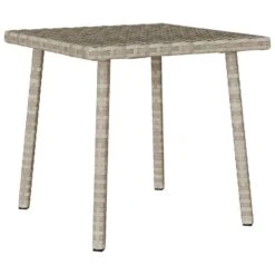 VidaXL - Tuin Salontafel - Grijs - Poly Rattan - 40 X 40 X 37 Cm -Beliani Winkel d837531701cd4d7da253f99fe7f61f27