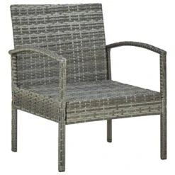 VidaXL - Tuin Fauteuil - Grijs - Poly Rattan -Beliani Winkel d85936c88acf4143ab8ad077948606c1