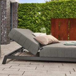 Merkloos HOME DELUXE - VALENCIA Ligstoel Met Verstelbare Rugleuning - 203 X 144 Cm -Beliani Winkel d9bfd5cb05cf4d54b051408cc0b8815a