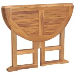 VidaXL - Tuintafel Inklapbaar - Bruin - Massief Teakhout - Ø 90x75 Cm -Beliani Winkel d9f55bac4aa0482b882767d5297f142b