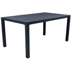 Giga Meubel Tuintafel Aluminium Antraciet 160cm - Tafel Dante -Beliani Winkel da7eddb4151343ba9bb7f80f4aca705a