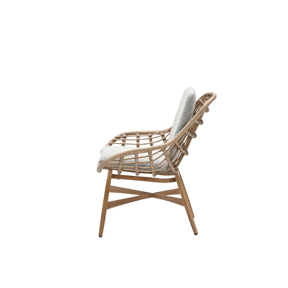 Castello Lounge Fauteuil - Light Teak Look - Natural Rotan-merino Sand 7 Castello Lounge Fauteuil - Light Teak Look - Natural Rotan-merino Sand - Afbeelding 7