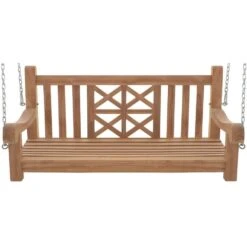 CLP Schommelbank Farm 120 Cm - Teak -Beliani Winkel dacca6f13bda43bf9d727827ec66874b