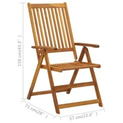VidaXL - Tuinstoelen - Bruin - Acaciahout - 3 Stuks - Verstelbaar -Beliani Winkel dbab10cb04c1455394cc473a375a8ed8