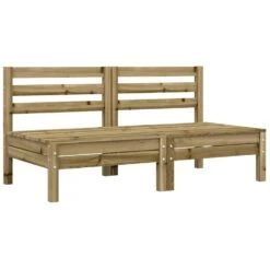 VidaXL - Tuinbanken Zonder Armleuninge - Bruin - Hout - 2 Stuks -Beliani Winkel dbd3ccc647fe4bef8e98c3b44bcd86ad