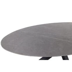 Scotland Ovale Tuintafel Centostone 220 X 115 Cm. - Marmerlook Wit -Beliani Winkel dc14ed2290f34c8a90bc7a8cd2ab233f