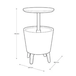 Keter Coolbar Partytafel - 49.5x49.5x57cm - Groen -Beliani Winkel dc896866415e4a1b97a94a9032b41b6a