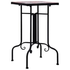 VidaXL Bijzettafel Mozaïek Keramiek Terracottakleurig En Wit -Beliani Winkel dce9eaea0bf547fe83d977561cd6d454