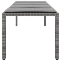 VidaXL - Tuintafel - Grijs - Gehard Glas En Poly Rattan - 250x100x75 Cm -Beliani Winkel ded85aeffe544010a98ad92f67eeade4