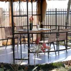 Set Van 4 Metalen Tuinstoelen -Beliani Winkel df0bc5af304d43cea9fd5afef9a56f44