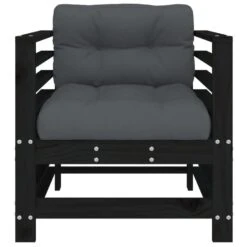 VidaXL - Tuinstoelen - Zwart - Grenenhout - 2 Stuks - Met Kussens -Beliani Winkel e00e3c1cf28c421890058713a2bf630c
